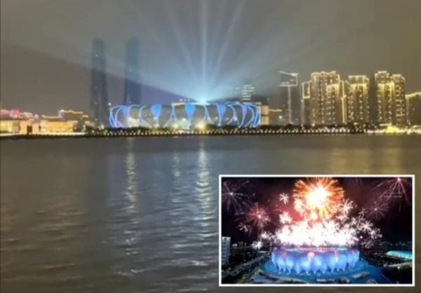 Uniknya Pembukaan Asean Games di China, Ada Manusia Raksasa hingga Kembang Api Rekayasa