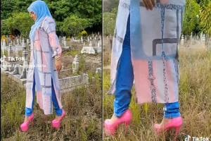 Kemakam Pakai High Heels Perempuan Ini Viral Medsos, Netizen Sebut Ziarah Rasa ke Mall