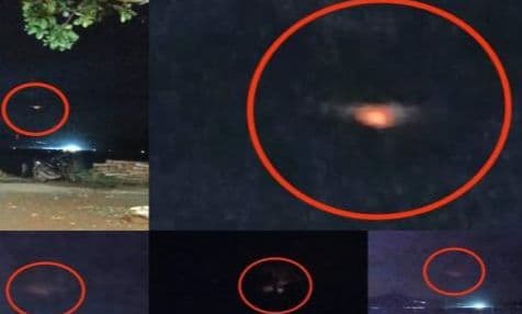 Penampakan Benda Misterius Berwarna Merah di Langit Pantai Selatan, Pertanda Apa