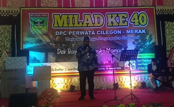 Erik Prihatama Caleg DPRD Provinsi Banten Hadiri Milad Ke 40 Persatuan Warga Tanjung Alay Kota Cileg
