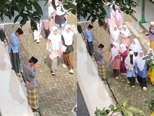 Viral di Medsos Santri Laki-Laki Tutup Mata saat Santriwati Lewat, Netizen: Menjaga Ilmu dan Hafalan