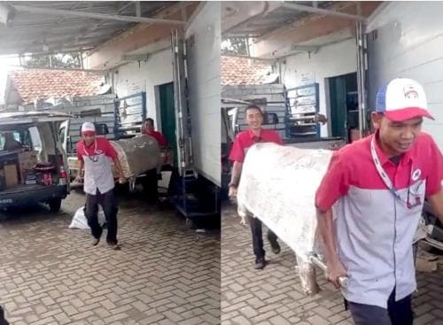 Viral Kurir Ekspedisi Antar Paket Keranda Jenazah, Netizen : Yang Pesan Sudah Siap