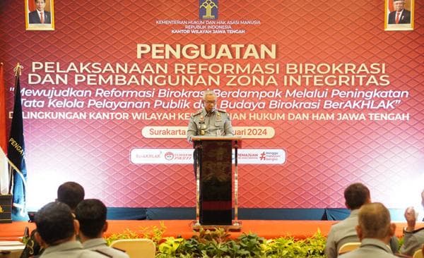 Kemenkumham Jateng Target 100 Persen Reformasi Birokrasi dan Pembangunan Zona Integritas 2024