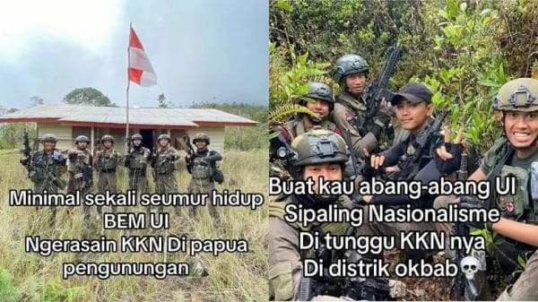 Viral! Gegara Kecam Pelanggaran HAM, BEM UI Ditantang Prajurit TNI KKN di Papua