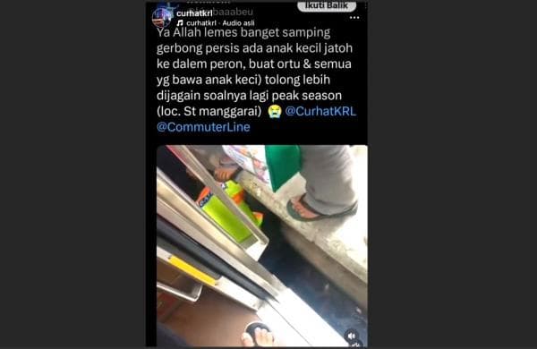Viral Aksi Satpam Selamatkan Bocil Terjatuh di Peron KRL Stasiun Manggarai