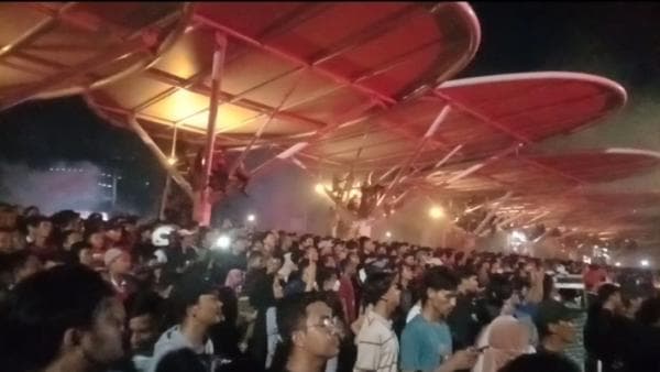 Terjadi Adu Jotos, Saat Nobar Semifinal Piala Asia Indonesia vs Uzbekistan di Alun-Alun Cilegon