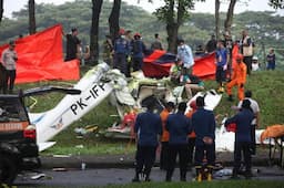 3 Orang Tewas dalam Kecelakaan Pesawat Latih Jatuh di BSD City