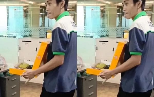 Video Viral Office Boy Diberi Kejutan Ulang Tahun Unik, Netizen: Kreatif Sekali