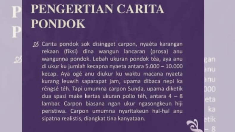 Contoh Carpon Bahasa Sunda tentang Sakola, Lengkap dengan Artinya