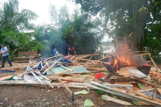 Polisi Gerebek Kampung Narkoba Pulau Pandan Jambi, Pelaku Melarikan Diri