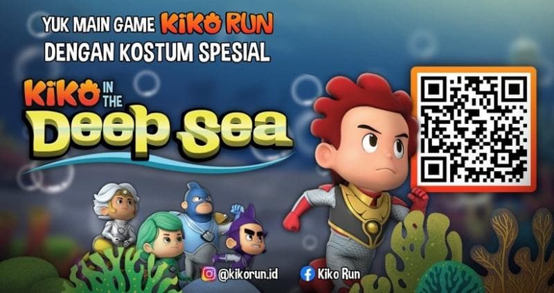 Berlari dengan Kostum Baru Kiko Run In The Deep Sea di Game Kiko Run!
