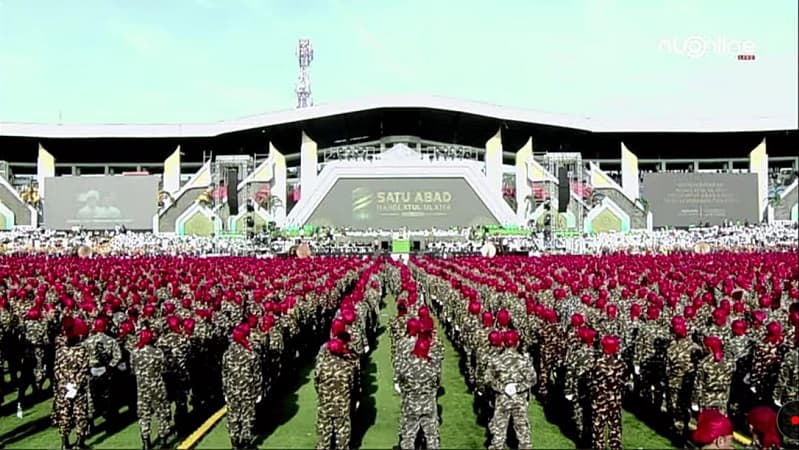 Hadiri Resepsi 1 Abad NU, Presiden Jokowi: Saya Kagum Banser Sekarang Suka Queen