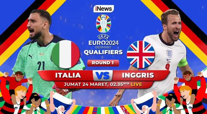 Big Match! Italia Vs Inggris di Kualifikasi Euro 2024, LIVE iNews