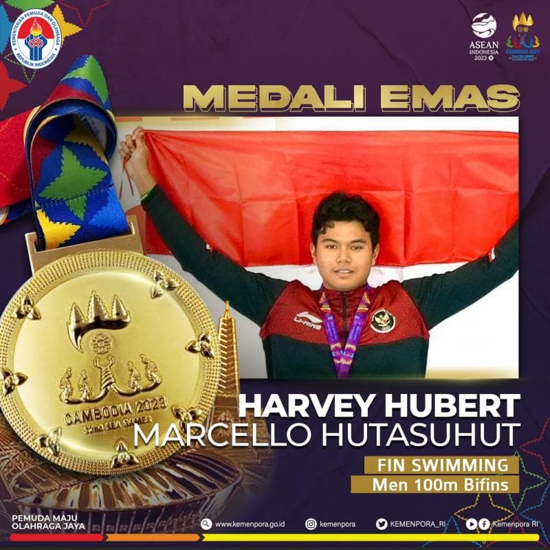 Fin Swimming Berjaya, Indonesia Tambah Emas SEA Games 2023 Jadi 50
