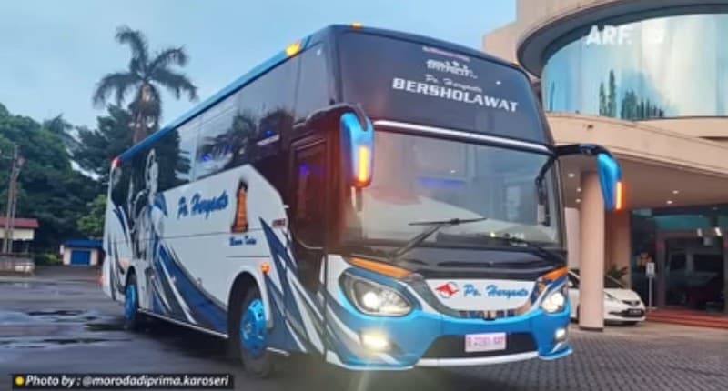 Terlihat Gagah, PO Haryanto Pamer Bodi Bus Patriot Baru dari Karoseri Morodadi Prima
