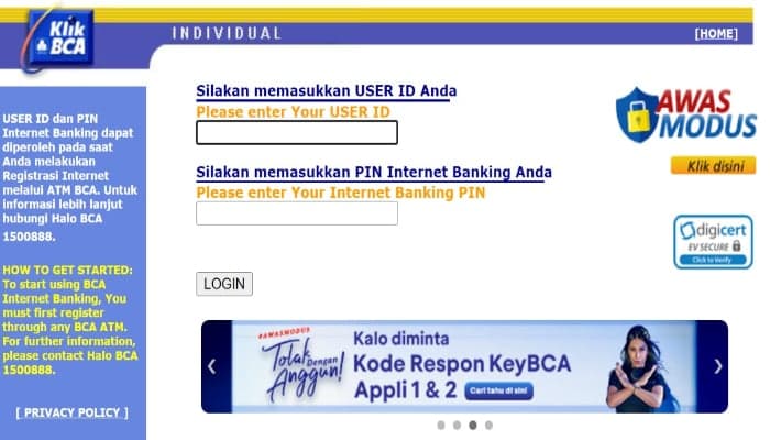 Cara Daftar Internet Banking BCA atau KlikBCA, Gampang Antiribet