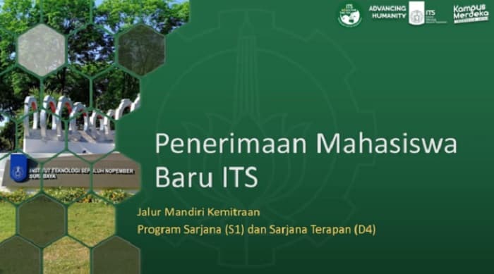 ITS Buka Jalur Mandiri, Ada Tiga Pilihannya untuk Mahasiswa Baru!