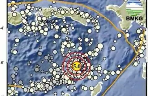 Gempa Terkini M 5,0 Guncang Maluku Tenggara Barat Hari Ini 25 Juni 2023