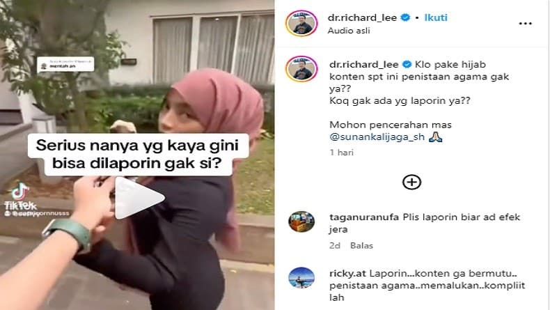 Heboh Influencer Oklin Fia Makan Es Krim di Depan Alat Vital Pria, dr Richard Lee: Penistaan Agama Gak Ya?