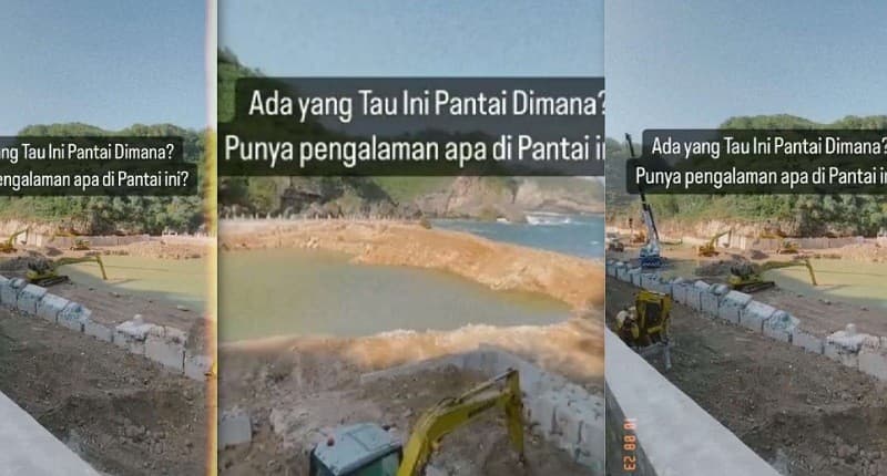 Viral Pemandangan Pantai Gesing Berubah Jadi Pelabuhan, kini Tak Ada Lagi Pasir Putih