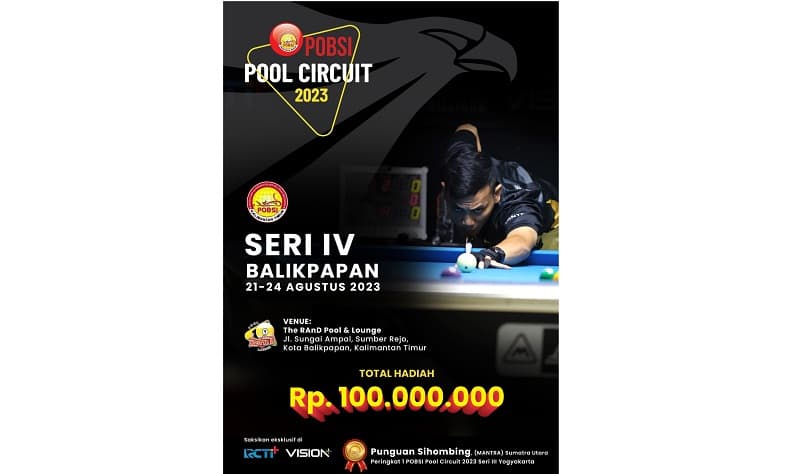 POBSI Pool Circuit 2023 Seri IV Balikpapan, Perebutan Poin Ranking Nasional Makin Panas!