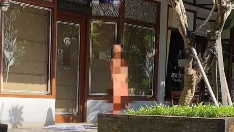 Viral Bule Kroasia Telanjang di Jalanan Kuta Bali, Jadi Tontonan Warga