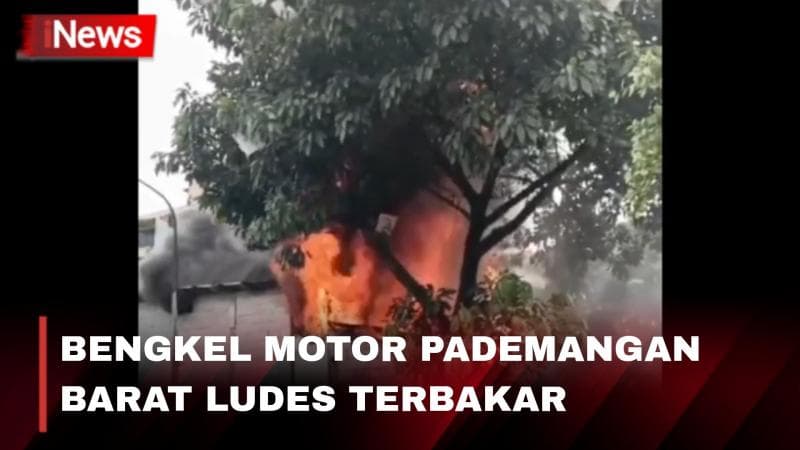 Bengkel Motor di Pademangan Barat Ludes Terbakar, Diduga Korsleting Listrik