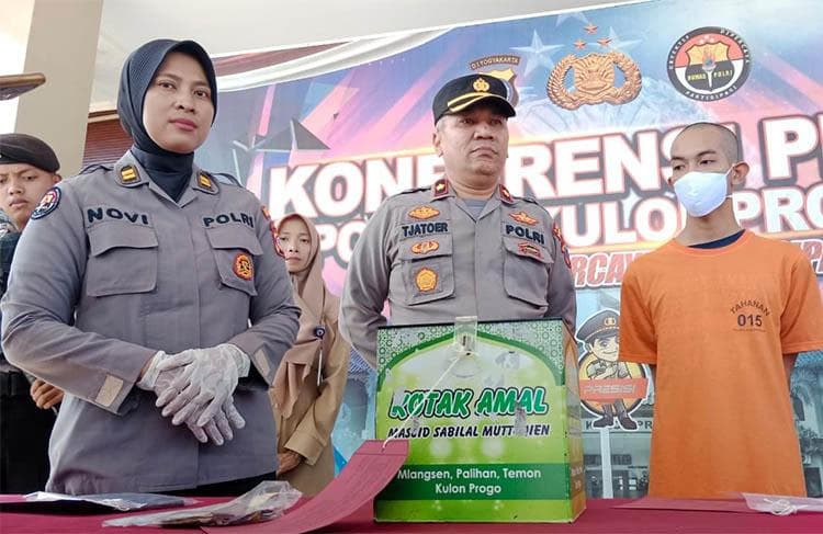 Terekam CCTV, Pemuda Purworejo Curi Uang Infak Masjid untuk Top Up Dana Game Online
