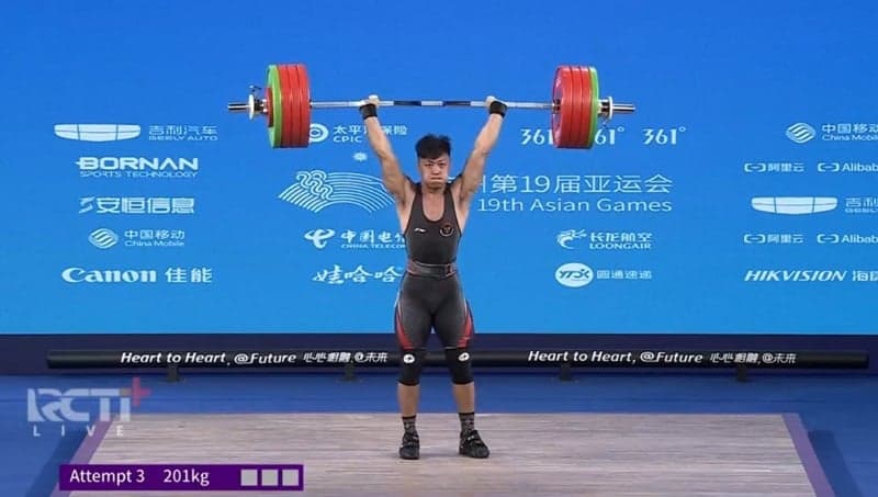 Pecahkan Rekor Dunia, Rahmat Erwin Abdullah Raih Emas Ke-5 Indonesia di Asian Games 2022