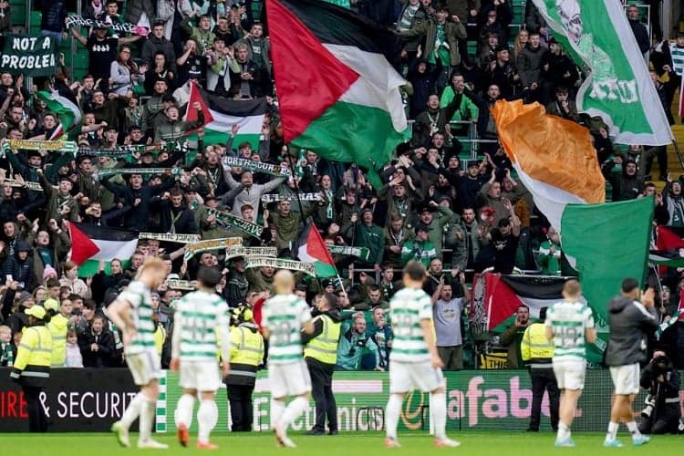 Ultras Celtic FC Kibarkan Bendera Palestina di Stadion, Manajeman Klub Marah Besar