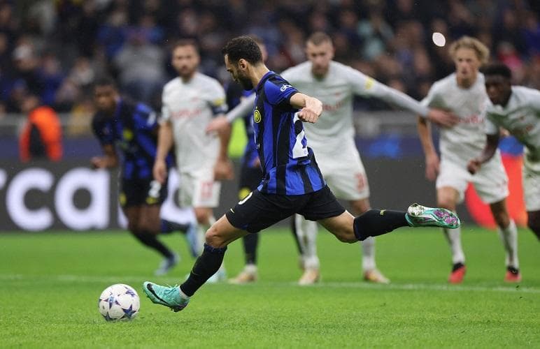 Hasil Inter Milan Vs Salzburg: Penalti Calhanoglu Bawa Nerazzurri Menang di Kandang