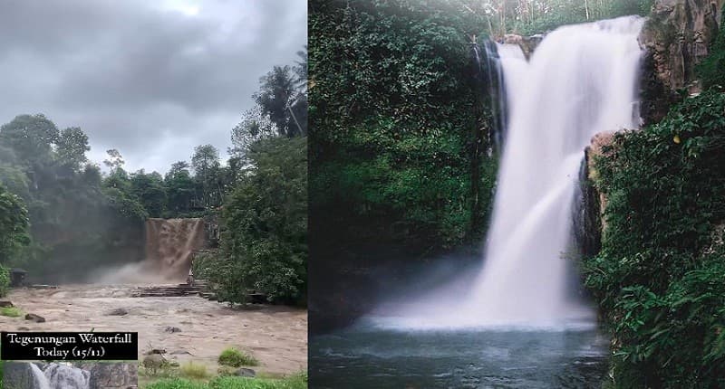 Viral, Air Terjun Tegenungan Bali Berubah Warna Jadi Coklat sebelumnya Jernih dan Indah