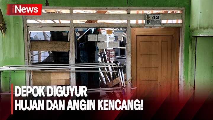 Hujan Deras dan Angin Kencang Landa Kota Depok, 1 Rumah Warga Ambruk