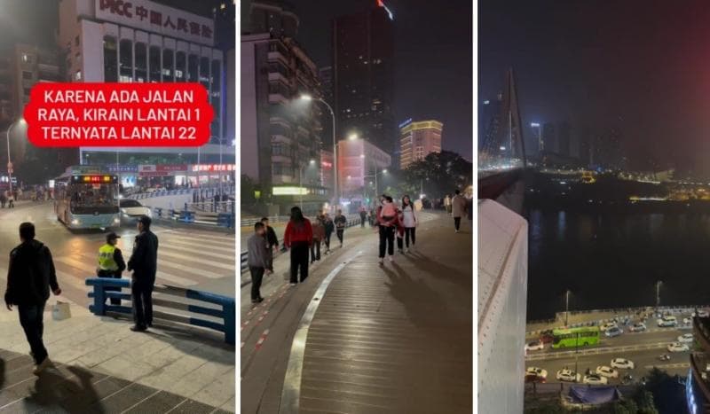 Viral Ada Jalan Raya di Atap Gedung Lantai 22, Netizen Bengong: Tinggi Sekali