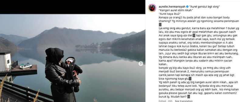 Disebut Badannya Kaya Ibu-Ibu, Aurel Hermansyah Buka Suara: Please Gak Usah Liat Aku Lagi 