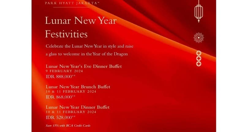 Rayakan Libur Imlek di Park Hyatt Jakarta