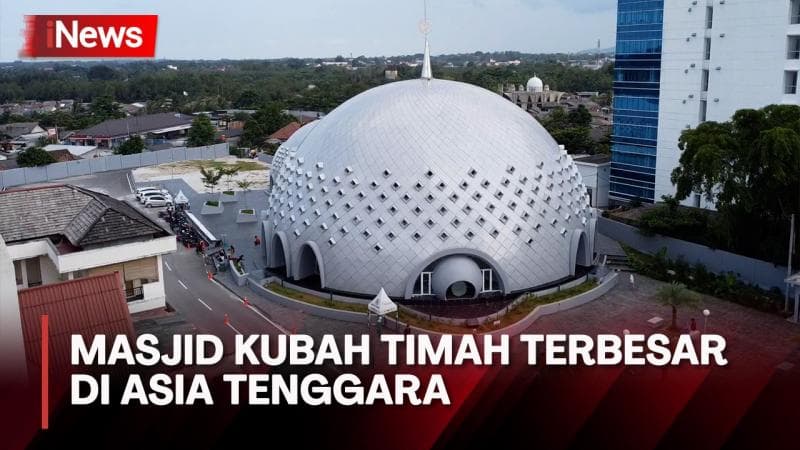 Memiliki Bentuk Kubah Unik, Intip Pesona Masjid Agung Kubah Timah di Kota Pangkalpinang
