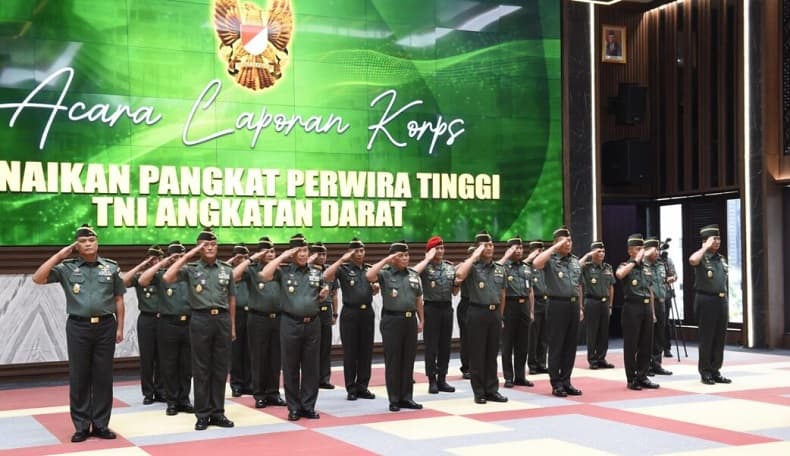 21 Pati TNI AD Naik Pangkat, Wakasad Tandyo Budi Sandang Bintang 3