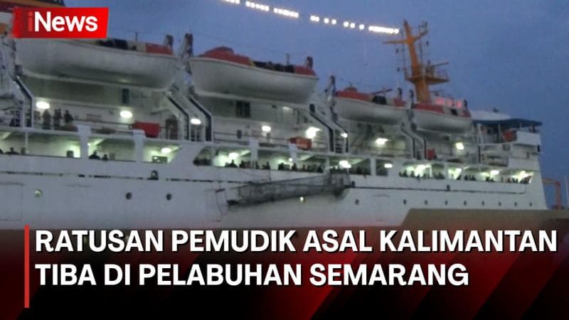 Pemudik Asal Kalimantan Melalui Jalur Laut Tiba di Pelabuhan Tanjung Emas Semarang 