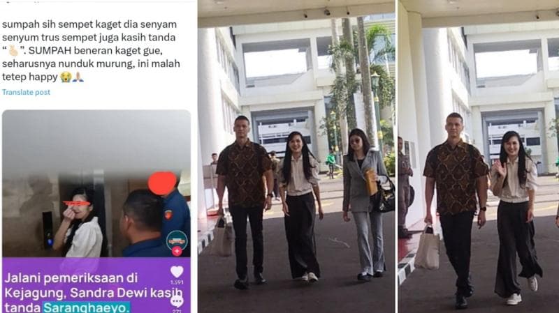 Diperiksa Jadi Saksi Ekspresi Sandra Dewi Disorot Netizen: Tetap Happy