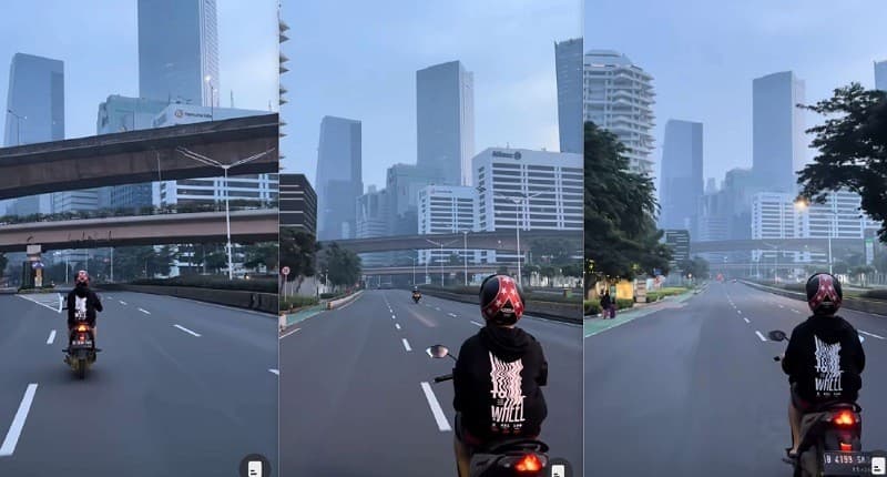 Viral Suasana Jalanan Jakarta Lengang tanpa Kendaraan, Netizen: Macetnya Pindah ke Bromo!
