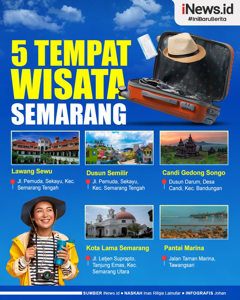 Infografis 5 Tempat Wisata Semarang yang Buka Saat Lebaran 2024