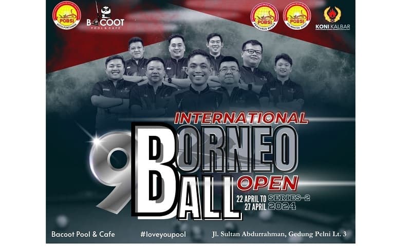 Turnamen Biliar Borneo 9 Ball International Open Tournament 2024 Siap Digelar, Ini Jadwalnya!