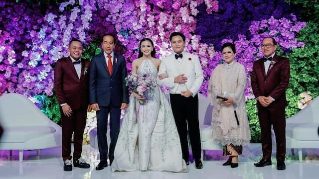 Jokowi dan Iriana Hadir di Resepsi Pernikahan Rizky Febian dan Mahalini