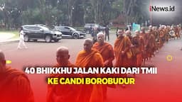40 Bhikkhu Ikut Jalani Ritual Thudong, Jalan Kaki 500 Km dari TMII ke Candi Borobudur 