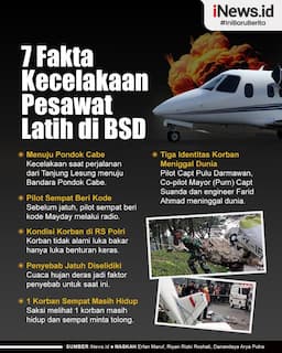 Infografis 7 Fakta Kecelakaan Pesawat Latih di BSD Tangsel