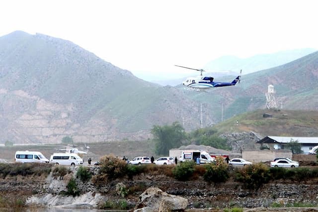 Penampakan Helikopter Bawa Presiden Iran Sebelum Jatuh dan Hancur