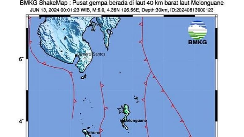 Gempa Bumi M6,0 Guncang Melonguane Terasa hingga Manado, Ini Penjelasan BMKG