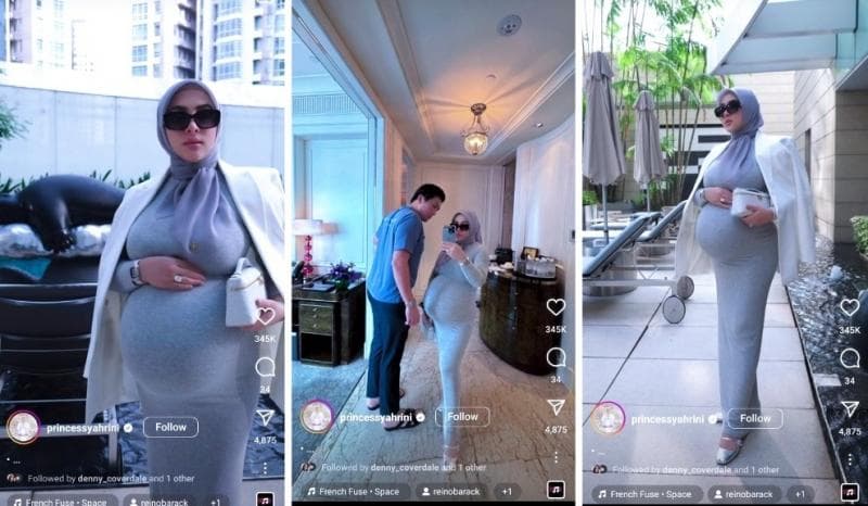 Momen Syahrini Pamer Baby Bump Bareng Reino Barack Curi Perhatian Netizen
