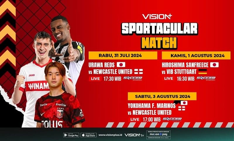 Yokohama Marinos Vs Newcastle United! Simak Jadwal dan Link Streaming Nontonnya di Vision+